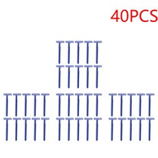 로본 300 10PCS 스테인레스 면도날 일회용 스틸 환대 면도기 남성용 하이 엔드 트윈 블레이드, 40Pcs
