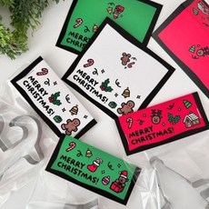 크리스마스 헤더택 10개입 3종, 1개, 그린