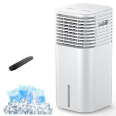 FLOWBREEZE 윈도우리스 휴대용 에어컨 15H 타이머 및 120° 진동 3-IN-1 AC 유닛 리모컨 포함 7.6L(2갤런) 탱크 3가지 모드 속도 홈오피스용, FLOWBREEZE 윈도우리스 휴대용 에어컨, 15H