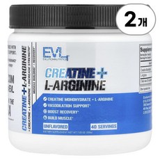 에볼루션 뉴트리션 크레아틴 + L-아르기닌 (무맛) EVLution Nutrition Creatine + L-Arginine Unflavored 200g, 2개