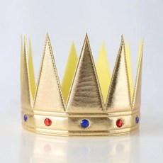 성인 생일 파티 모자 여왕 킹 장식, 1개, 7. Gold-triangle