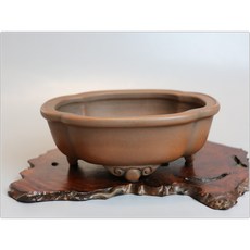 【小樹安每】中國名家[朱水明] 紫泥雲足木瓜鉢 (禪系列 ) 19cm, 1個