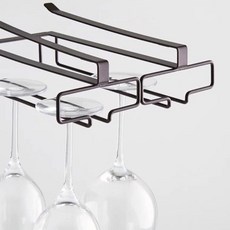 와인잔 거치대 걸이 보관 랙 2color 와인잔정리 와인잔선반 와인랙, 블랙