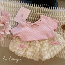 女童夏裝套裝 韓版花苞褲甜美兩件套