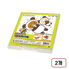 리락쿠마)양면색종이보관케이스(20색100매/M603457) 2개