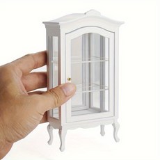 인형집용 미니 목재 캐비닛 장난감 인형 장난감 인형 모델 미니어처 장식품 공예품, 하양
