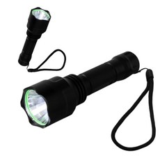 DN LED 후레쉬 충전식 손전등 랜턴 휴대용 라이트, 블랙, 1개