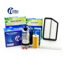 올뉴카니발 디젤 (16-20년) 연료필터+에어크리너+오일필터+활성탄에어컨필터 4종세트, 1개