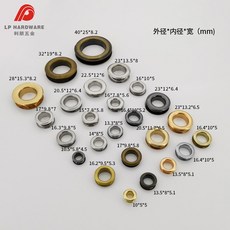LP HARDWARE 利朋五金 雞眼扣 手袋配件, 1個, 28#鷄眼圓邊（槍色）