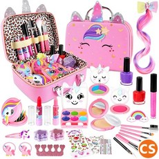 [타임세일] 기프트인박스 프린세스 유니콘 리얼 어린이 화장품 세트 메이크업 코스메틱 아이섀도우 색조화장품 생일 크리스마스 조카 선물, 1개