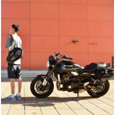 時尚摩托車包，多功能耐用騎行包，必備摩托車配件，輕鬆攜帶必需品, 黑