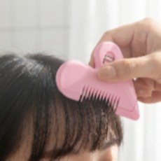슬픽 셀프 앞머리 자르기 컷팅기 빗가위 헤어, 1개, 핑크