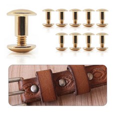 프루마 라운드 나사형 리벳 10mm, 10개, 골드