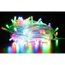 可串接型浪漫燈串 插電款 10米100燈 聖誕裝飾彩燈, 1個, 110V 10米燈串 彩色