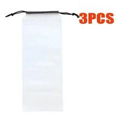 [호환제품] 접이식 우산 커버 방수 재사용 여행 가방 젖은 보관위한 반투명 Drawstring 파우치 운반, 03 3PCS
