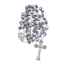 KOMI 8mm Virgen de Guadalupe 비즈 묵주 카톨릭 여성용 파우치 성모 마리아 로사리오 플라스틱 목걸이 첫 성찬식 확인 기독교 기념품 선물 220538