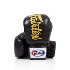 古川小夫 Fairtex 健身房拳擊手套 重擊打沙袋拳套 真皮全套 - 黑色 BGV19, 1個, 12oz