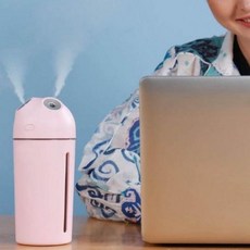 차량 내부 촉촉하게 듀얼 미니 가습기 USB충전, 핑크, 단일상품0