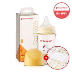더블하트 모유실감 3세대 PPSU 한글 사랑해 240ml (M젖꼭지포함)+손수건증정, 1개, 단품