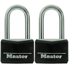 Master Lock 블랙 비닐 커버 알루미늄 자물쇠 열쇠 포함 공구 상자 체육관 사물함 또는 보관 사물함용 열쇠와 동일한 잠금 장치 2팩 141TLF
