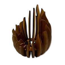 나무 캔들 홀더 손으로 만들어진 촛대 선물 홈 장식 거실 미니멀리스트, 1개