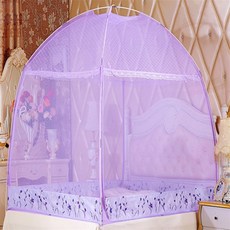 올샵 텐트형 모기장135x200cm 퍼플 모기장텐트