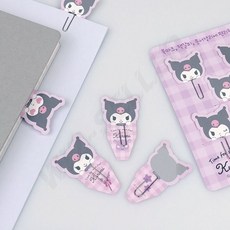 귀여운 쿠로미 재사용 인덱스 5개 세트 책띠지 플래그 산리오 캐릭터