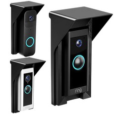 OLAIKE 초인종 레인 안티 글레어 커버 링 비디오 Pro /Pro 2 / 유선 및 깜박임 1/2세대 벽돌 벽 아파트 초인종용 방수 브래킷(A-블랙)과 호환됩니다