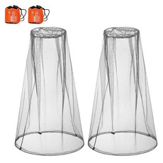 아웃도어 를 위한 이부트 2팩 모기장 메쉬와 우스트링 초대형 벌레망 스크린 및 기타 파리(회색)로부터 보호