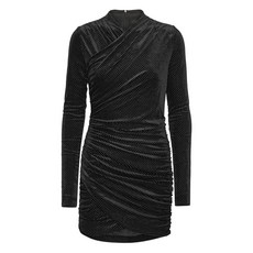 로테이트비르거크리스텐슨 긴소매 벨벳 미니 드레스