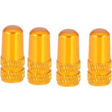 4pcs 알루미늄 합금 프레스타 밸브 캡 자전거 스템 장식용 먼지 커버 부식 방지 유니버설 타이어 에어 및 튜브골드, Gold, 금
