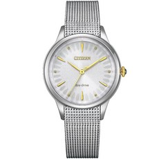 CITIZEN星辰 L系列 非洲菊 光動能氣質優雅米蘭帶錶 EM0814-83A【富安鐘錶實體店面】