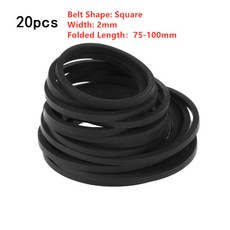 20PCS 유니버설 믹스 카세트 테이프 기계 벨트 레코더에 대 한 모듬 된 일반 사각형 고무 워크맨 DVD 드라이브 1 2/1 5/2mm, [13] E -Width 2mm, 1개
