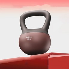 고급형 소프트 케틀벨 두꺼운 실리콘 베이스 미끄럼방지 케틀벨 여성용 안전 운동기구, 1개, 5kg, 와인레드