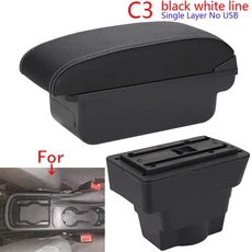 Opel Astra 팔걸이 상자 J 자동차 2012-2020 보관함 개조 부품 액세서리 가 용이함, 04 C3 Black white NOUSB