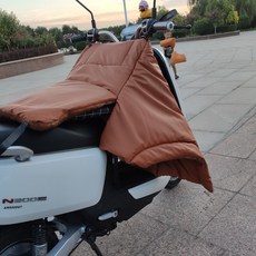 전기 자동차 윈드쉴드 커버 겨울철 오토바이 방한 보호 플리스 안감 두꺼운 PU 가죽 허리 오토바이 방한보호대 무릎 패드 따뜻한 배터리 오토바이 방한 방풍 커버 오토바이 전신방한, 허리보호 브라운 단독 바람막이