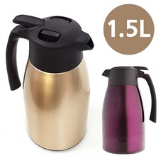 로얄 진공스텐 보온 보냉 포트 1.5L (주전자 티포트 이유식포트 보온도시락 테이블포트 서빙포트), 로얄304퍼플, 1개