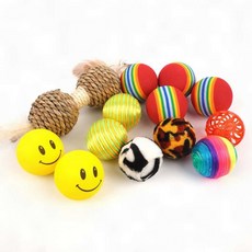 DUGNMARKT 반려견 스마일 고무볼 치아 청결 씹기 탄성 내구성 반려묘 튀기기 공, 1개