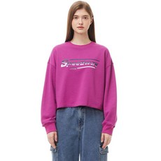 플라스틱아일랜드 그라데이션 프린트 크롭맨투맨 티셔츠 PP3CL961