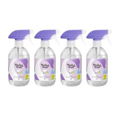 워시앤위시 버블 스프레이 주방세제 과일 야채 세척용 맨손 설거지 레몬베르가못향 470ML, 4개
