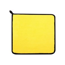 ARZ 超吸水去汙擦車布 高密度珊瑚絨 超細纖維布 加厚吸水布 洗車毛巾 擦車布 C121, 1個, 黃色