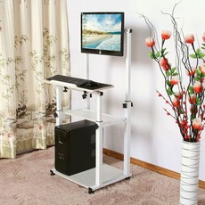 침대 모니터 거치대 901 0.9m 17-32인치, 1개, 908 웜화이트