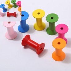 육땨 우드비즈 공예재료 물고기형 조각 비즈 목공수업용 자수실정리 수예용품 실정리, 오십개입*1봉