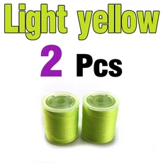 MNFT 2Spools 플라이 타잉 멀티 필라멘트 스레드 150D 폴리에스테르 재료, 02 밝은 노란색