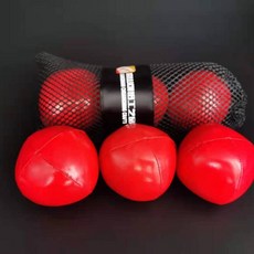 雜耍球手拋球 休閑健身技球 小醜雜技球錶演道具包郵送教學joe182450, 3球紅色送球袋6.3cm, 1個