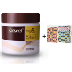 수연패션 정품 Karseell 카르셀 500ml 대용량 리페어 컨디셔닝 마스크 건조손상 케어 다용도 파우치 무료증정, 1개