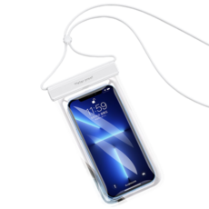 RENZHI 微邊加大容量防水手機袋 適用於 7.2吋以下手機, 白色, 1個