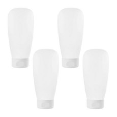 GSHLLO 리필 가능한 플라스틱 스퀴즈 병 4개 여행용 세면도구 병 휴대용 누출 방지 용기 소형 빈 화장품 로션 병 100ml