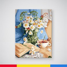 드로잉 꽃 유화 그리기 그림 DIY 일러스트 데이지, B. 고요한 시간
