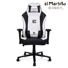 엘마틸로 게이밍 의자 고급 가죽 쿠션 세트 사무실 PC방 학생용, 판다색 A